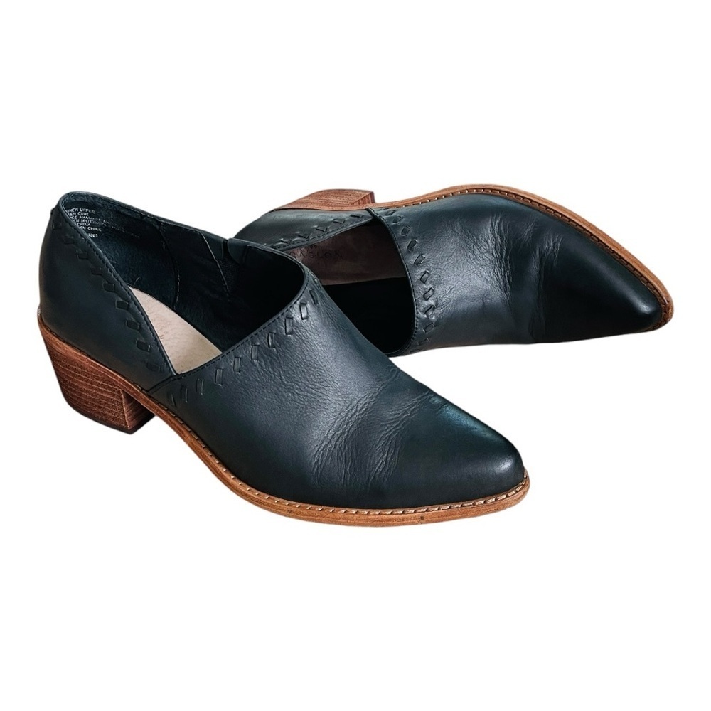 Caslon Julian Leather Bootie Shoe | Size 8 | Almond Toe Western Boho Cowgirl